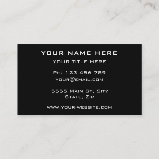 Visitenkarte für kundenspezifische Firmenlogos - I (Vorderseite)