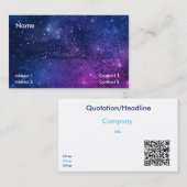 Visitenkarte für künstlerische Galaxie (Vorne/Hinten)