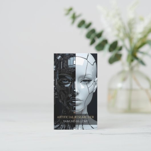 Visitenkarte für künstliche Intelligenz (Stehend Vorderseite)