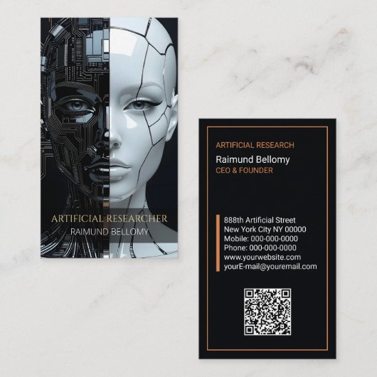 Visitenkarte für künstliche Intelligenz (Vorne/Hinten)