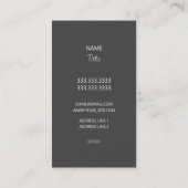 Visitenkarte für lebendige Impressionen (Rückseite)