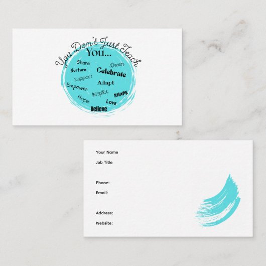 Visitenkarte für Lehrer (Vorne/Hinten)