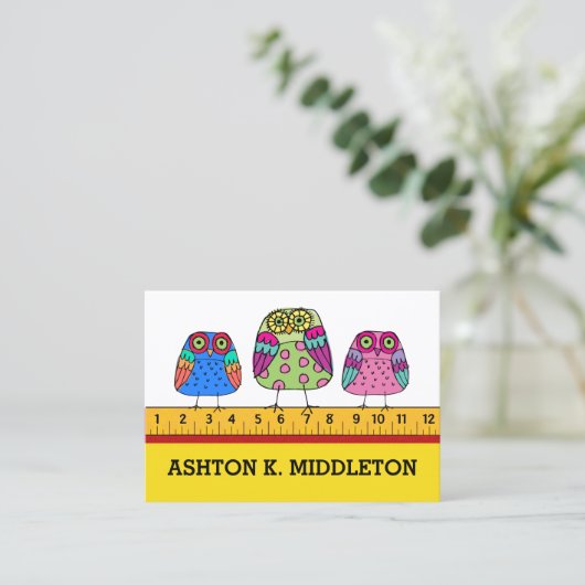 Visitenkarte für Lehrer (Stehend Vorderseite)