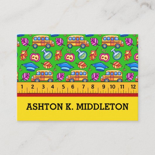 Visitenkarte für Lehrer (Vorderseite)