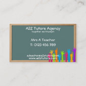 Visitenkarte für Lehrer oder Dozenten (Rückseite)