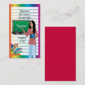 Visitenkarte für Lehrer, Professor oder Ersatzmann (Vorne/Hinten)