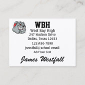 Visitenkarte für Lehrkräfte - Siehe Rückseite - SR (Rückseite)