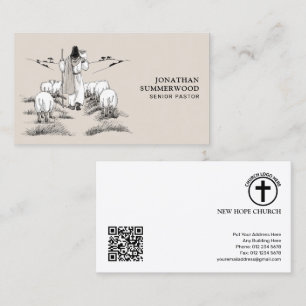 Visitenkarte für leitende Pastoren   Jesus der Hir