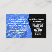 Visitenkarte für Life Saver (Rückseite)