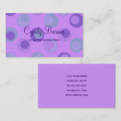 Visitenkarte für lila Aquamarine Punkte (Vorne/Hinten)