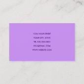 Visitenkarte für lila Aquamarine Punkte (Rückseite)