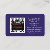 Visitenkarte für Luftprüfung (Rückseite)