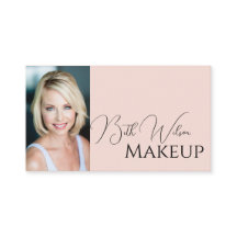 Visitenkarte für Make-up, Rosa & Schwarz