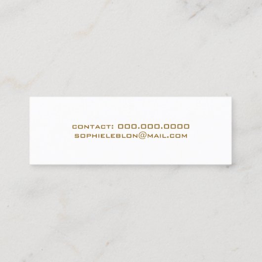 Visitenkarte für Makeup-Künstler (Rückseite)