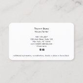 Visitenkarte für Maler (Rückseite)