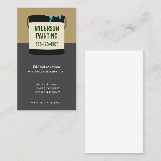 Visitenkarte für Maler (Vorne/Hinten)