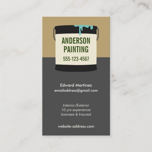 Visitenkarte für Maler (Vorderseite)
