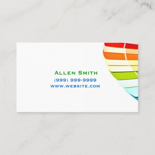 Visitenkarte für Malerei (Rückseite)