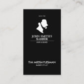 Visitenkarte für Mann mit Barberlogo (Vorderseite)