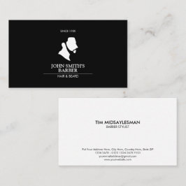 Visitenkarte für Mann mit Barberlogo