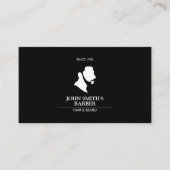 Visitenkarte für Mann mit Barberlogo (Vorderseite)