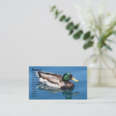 Visitenkarte für männliche Ducks (Stehend Vorderseite)