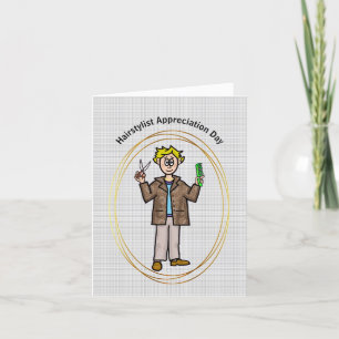 Visitenkarte für männliche Haare Karte