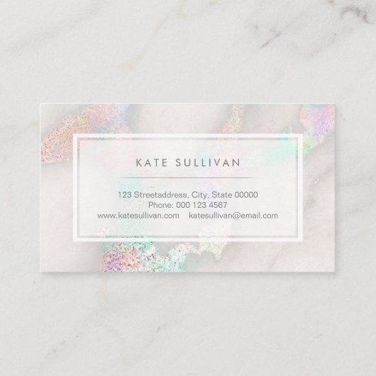 Visitenkarte für Marmordesign (Rückseite)