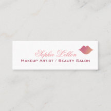 Visitenkarte für Maskenbildner in Rosa