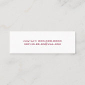 Visitenkarte für Maskenbildner in Rosa (Rückseite)