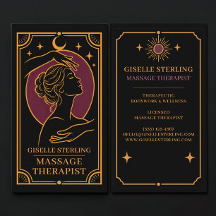 Visitenkarte für Massage-Therapeuten Tarot Profess