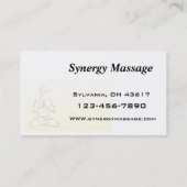 Visitenkarte für Massage Therapy (Rückseite)