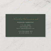 Visitenkarte für Massagetherapeuten (Rückseite)