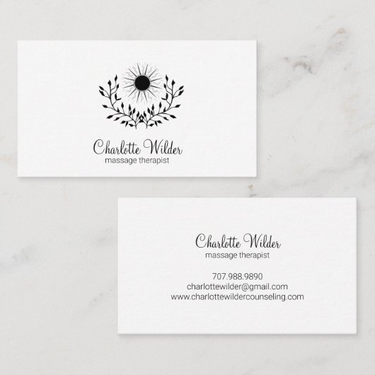 Visitenkarte für Massagetherapeuten (Vorne/Hinten)