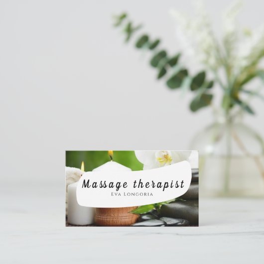 Visitenkarte für Massagetherapeuten (Stehend Vorderseite)