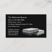 Visitenkarte für Matratzen und Bettzeug (Vorderseite)