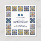 Visitenkarte für mediterrane Fliesen (Rückseite)