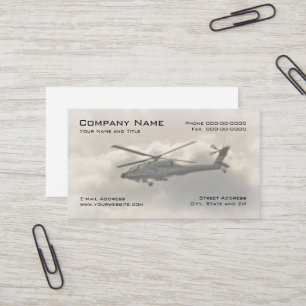 Visitenkarte für Militärhubschrauber