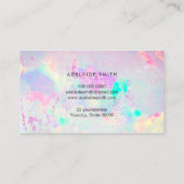 Visitenkarte für mineralisches Edelstein opal Foto (Rückseite)