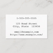 Visitenkarte für Minimalistische Ärzte (Rückseite)