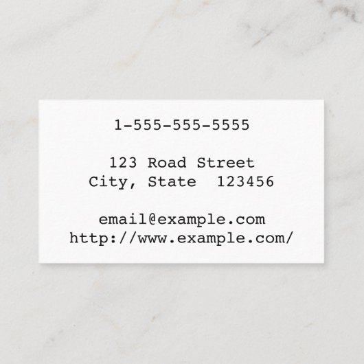 Visitenkarte für Minimalistische Ärzte (Rückseite)