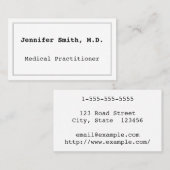Visitenkarte für Minimalistische Ärzte (Vorne/Hinten)