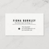 Visitenkarte für Minimalistische Marmortextur (Rückseite)