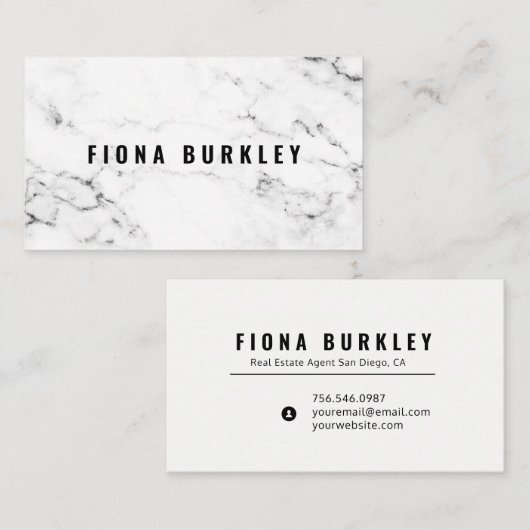 Visitenkarte für Minimalistische Marmortextur (Vorne/Hinten)