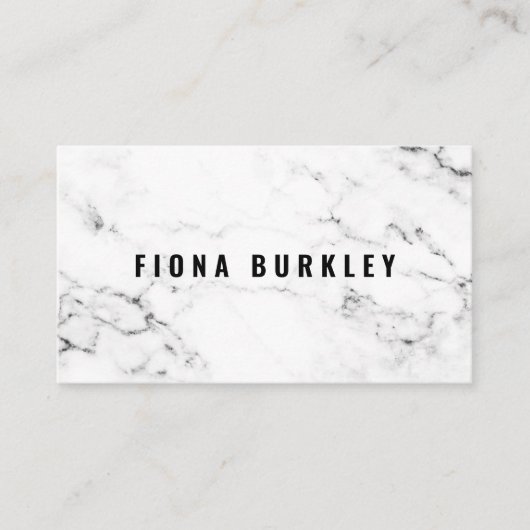 Visitenkarte für Minimalistische Marmortextur (Vorderseite)