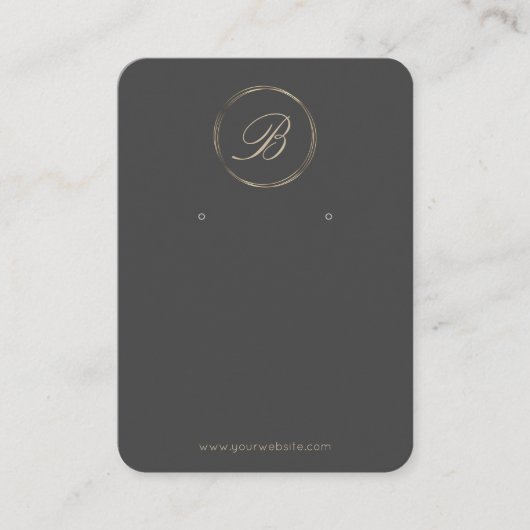 Visitenkarte für Minimalistische Monogramm-Ohranze (Vorderseite)