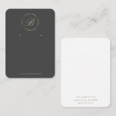 Visitenkarte für Minimalistische Monogramm-Ohranze (Vorne/Hinten)