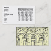 Visitenkarte für mittelalterliche Architektur (Vorne/Hinten)