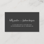 Visitenkarte für Modedesigner (Rückseite)