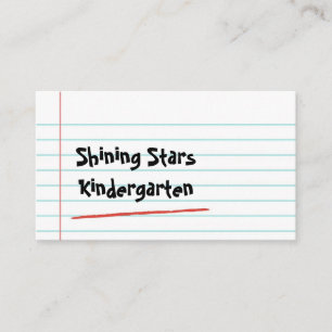 Visitenkarte für moderne Kindergartenlehrerin